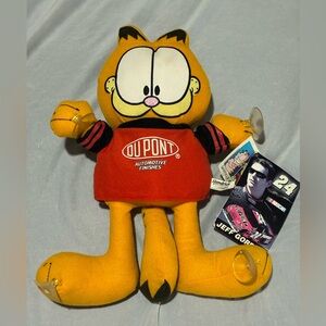 Garfield Plush Gordon with #24 Shirt Suction Cup NASCAR Window Clinger 12” New